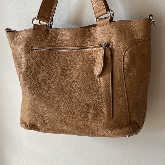 FURLA Made in Italy genuine leather pebbled mini tote beige - Picture 4 of 14